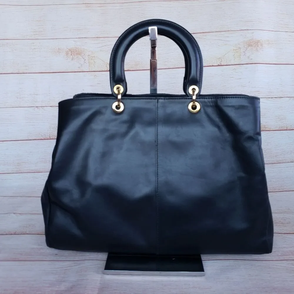 A. Bellucci Leather Suede Animal Print Satchel Made in Italy Multi Black